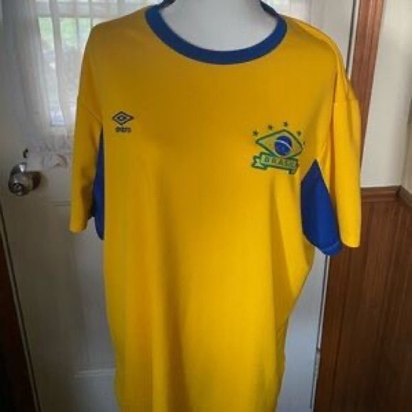Umbro Other - Umbro Yellow Soccer Jersey with Blue Trim and Crest